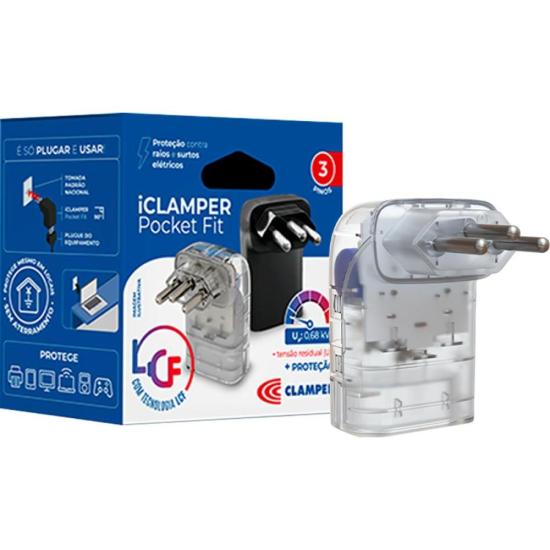 Protetor Contra Surtos DPS 3P 20A Pocket Fit Clamper Transparente por 59,00 à vista no boleto/pix ou parcele em até 2x sem juros. Compre na loja Mundomax!
