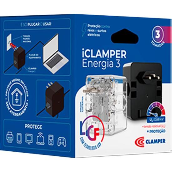 Filtro Contra Surtos DPS 3P Energia 3 Clamper Preto por 55,00 à vista no boleto/pix ou parcele em até 2x sem juros. Compre na loja Mundomax!