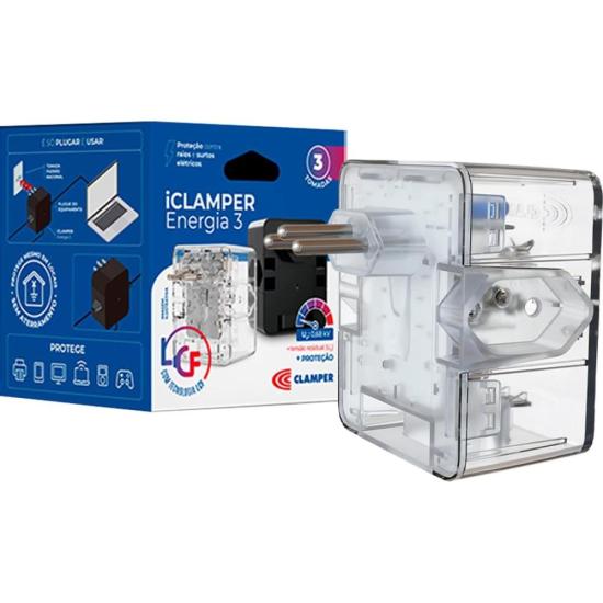 Filtro Contra Surtos DPS 3P Energia 3 Clamper Transparente por 67,00 à vista no boleto/pix ou parcele em até 2x sem juros. Compre na loja Mundomax!