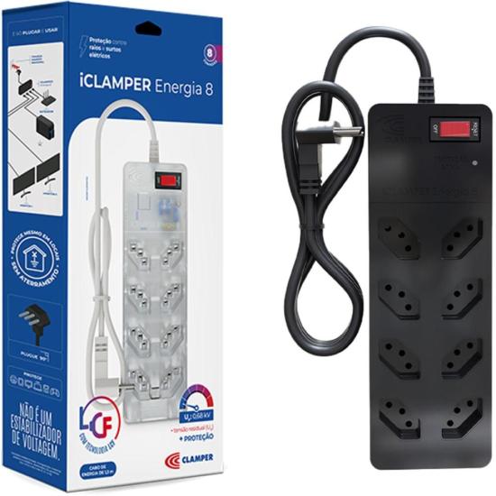 Filtro de Linha Com Proteção DPS 3P Energia 8 Clamper Preto por 130,00 à vista no boleto/pix ou parcele em até 5x sem juros. Compre na loja Mundomax!