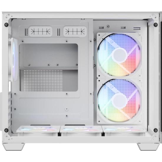 Gabinete Gamer Aerocool Dryft Mini Branco Com 6 fans ARGB Lateral Vidro por 752,58 à vista no boleto/pix ou parcele em até 10x sem juros. Compre na loja Aerocool!