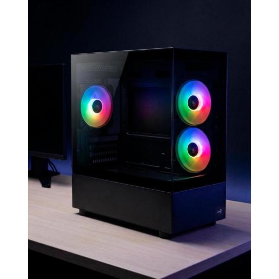 Gabinete Gamer Aerocool Viewport USB-C V1 Preto Lateral Vidro Temperado por 499,00 à vista no boleto/pix ou parcele em até 10x sem juros. Compre na loja Mundomax!