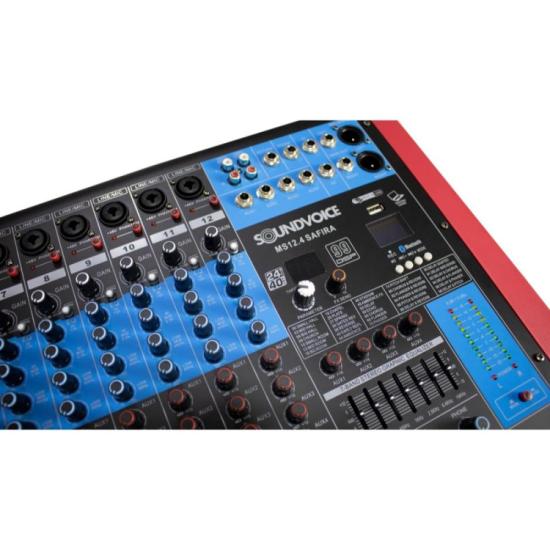 Mesa de Som Soundvoice MS-12.4 Safira por 2.607,00 à vista no boleto/pix ou parcele em até 12x sem juros. Compre na loja Mundomax!