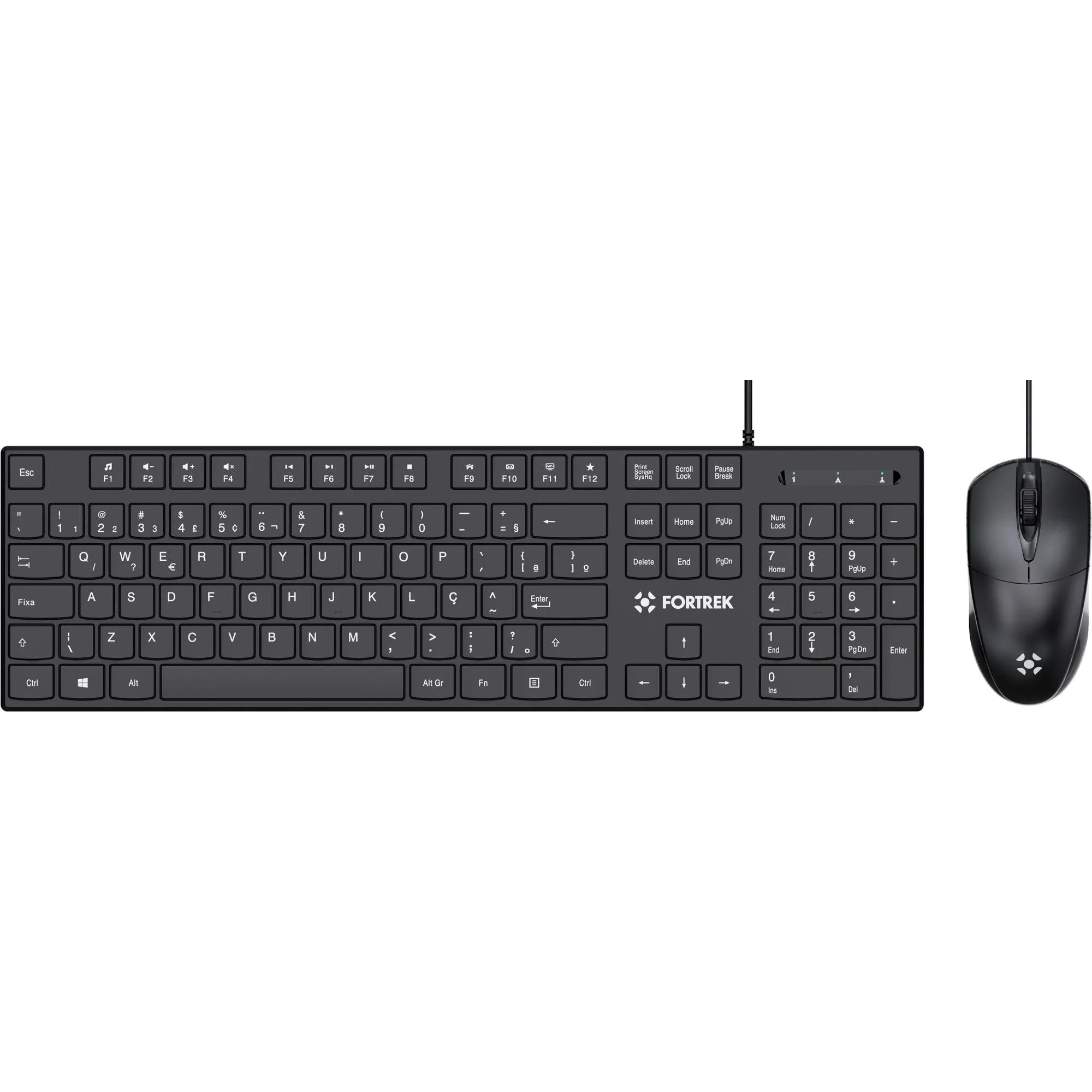 Kit Mouse e Teclado Fortrek C13 Office USB ABNT2 Preto por 52,58 à vista no boleto/pix ou parcele em até 2x sem juros. Compre na loja Fortrek!