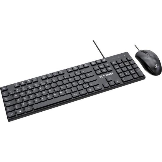 Kit Mouse e Teclado Fortrek C13 Office USB ABNT2 Preto por 55,00 à vista no boleto/pix ou parcele em até 2x sem juros. Compre na loja Mundomax!