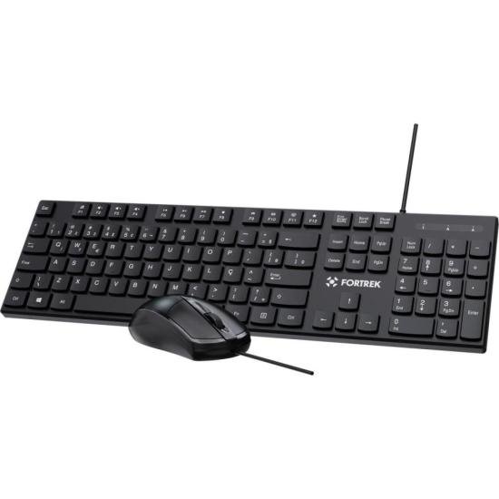Kit Mouse e Teclado Fortrek C13 Office USB ABNT2 Preto por 55,00 à vista no boleto/pix ou parcele em até 2x sem juros. Compre na loja Mundomax!