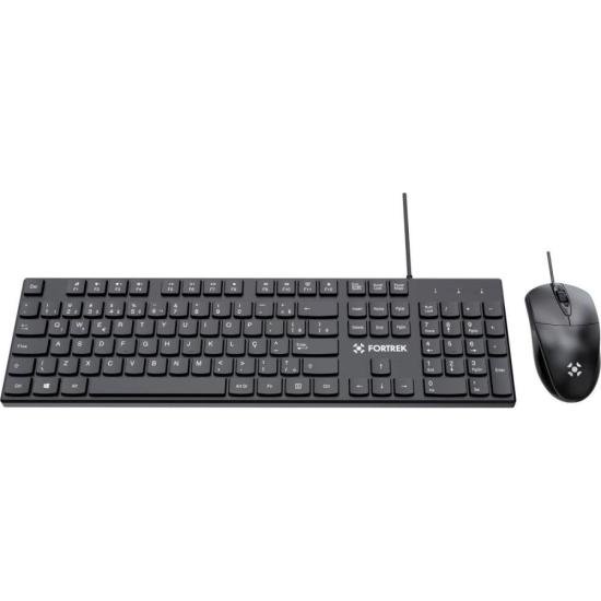 Kit Mouse e Teclado Fortrek C13 Office USB ABNT2 Preto por 55,00 à vista no boleto/pix ou parcele em até 2x sem juros. Compre na loja Mundomax!