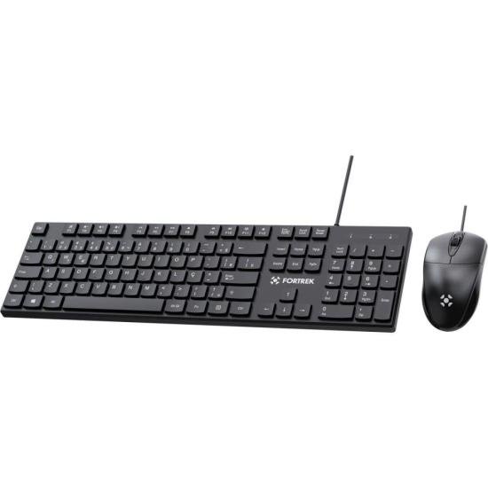Kit Mouse e Teclado Fortrek C13 Office USB ABNT2 Preto por 55,00 à vista no boleto/pix ou parcele em até 2x sem juros. Compre na loja Mundomax!