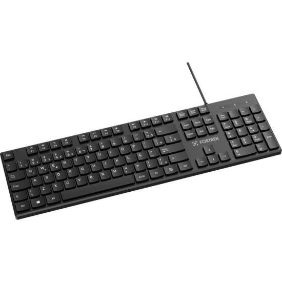 Teclado Office Fortrek K15 Slim USB ABNT2 Preto por 47,00 à vista no boleto/pix ou parcele em até 1x sem juros. Compre na loja Mundomax!