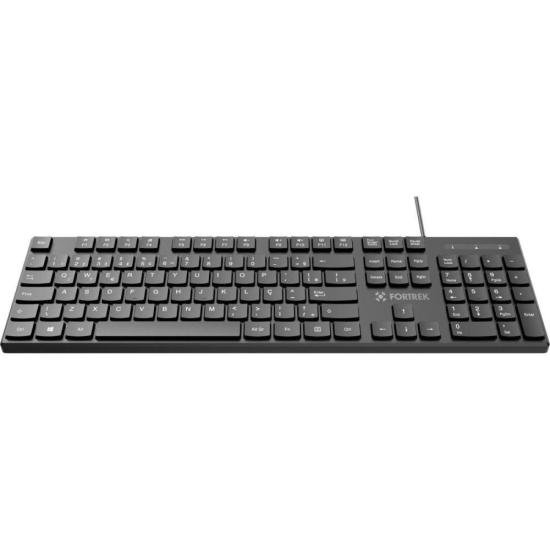 Teclado Office Fortrek K15 Slim USB ABNT2 Preto por 47,00 à vista no boleto/pix ou parcele em até 1x sem juros. Compre na loja Mundomax!