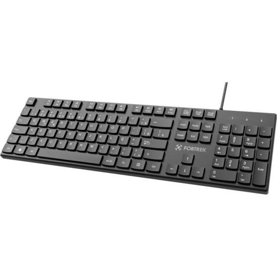 Teclado Office Fortrek K15 Slim USB ABNT2 Preto por 47,00 à vista no boleto/pix ou parcele em até 1x sem juros. Compre na loja Mundomax!