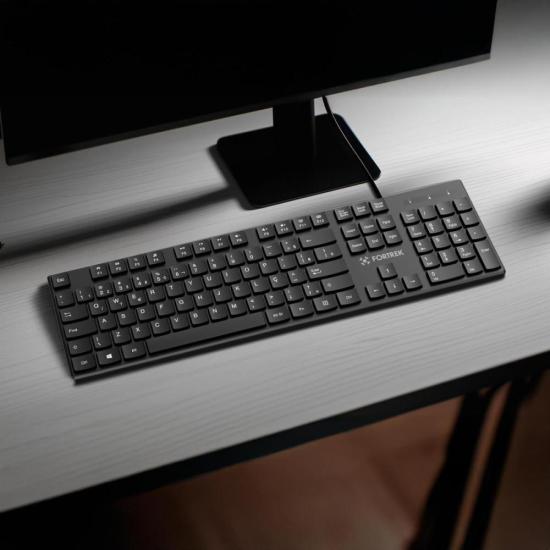 Teclado Office Fortrek K15 Slim USB ABNT2 Preto por 47,00 à vista no boleto/pix ou parcele em até 1x sem juros. Compre na loja Mundomax!