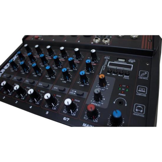 Mesa de Som Amplificada Classe D Soundvoice MA-700 por 1.444,00 à vista no boleto/pix ou parcele em até 12x sem juros. Compre na loja Mundomax!