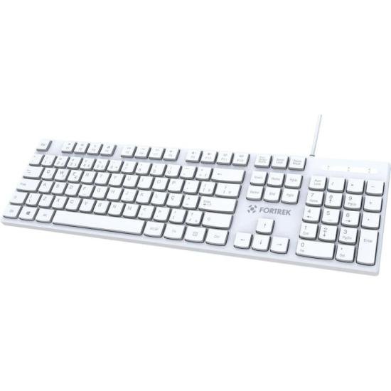 Teclado Office Fortrek K15 Slim USB ABNT2 Branco por 56,00 à vista no boleto/pix ou parcele em até 2x sem juros. Compre na loja Mundomax!