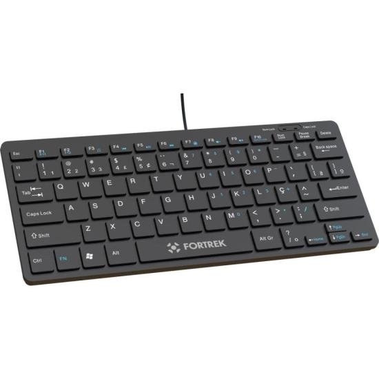 Teclado Mini Office Fortrek K13 USB ABNT2 Preto por 46,13 à vista no boleto/pix ou parcele em até 1x sem juros. Compre na loja Fortrek!