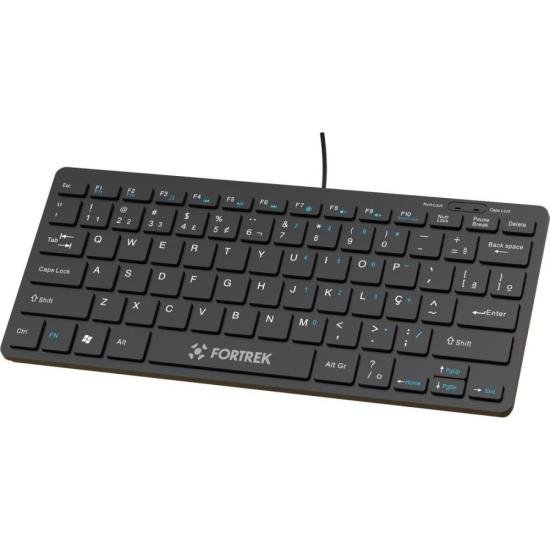 Teclado Mini Office Fortrek K13 USB ABNT2 Preto por 46,13 à vista no boleto/pix ou parcele em até 1x sem juros. Compre na loja Fortrek!