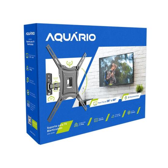 Suporte Biarticulado Para TV Universal 26-60\" SAV-3400 Aquário por 79,00 à vista no boleto/pix ou parcele em até 3x sem juros. Compre na loja Mundomax!