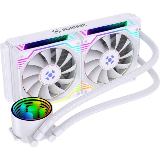 Water Cooler Fortrek Breezy 240 mm Fan Duplo Branco por 524,00 à vista no boleto/pix ou parcele em até 10x sem juros. Compre na loja Mundomax!
