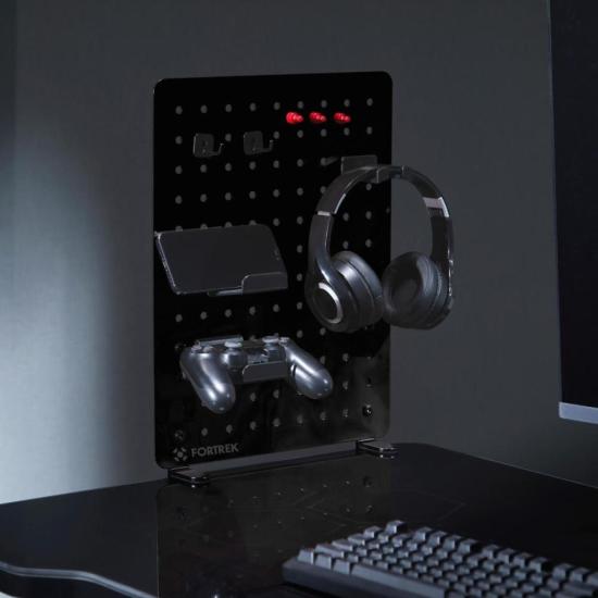 Pegboard Gamer Painel Organizador Fortrek Grid Space 42x48 Preto por 215,00 à vista no boleto/pix ou parcele em até 8x sem juros. Compre na loja Mundomax!
