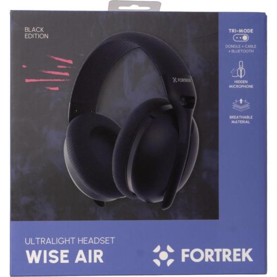 Headset Fortrek Wise Air Wireless Preto por 232,15 à vista no boleto/pix ou parcele em até 9x sem juros. Compre na loja Fortrek!