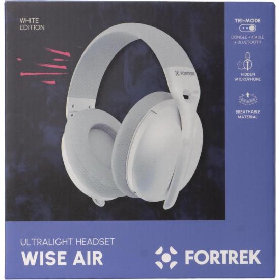 Headset Fortrek Wise Air Wireless Branco por 257,00 à vista no boleto/pix ou parcele em até 10x sem juros. Compre na loja Mundomax!