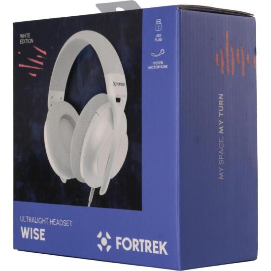 Headset Gamer Fortrek Wise Surround 7.1 Driver 40mm USB Branco por 181,61 à vista no boleto/pix ou parcele em até 7x sem juros. Compre na loja Fortrek!