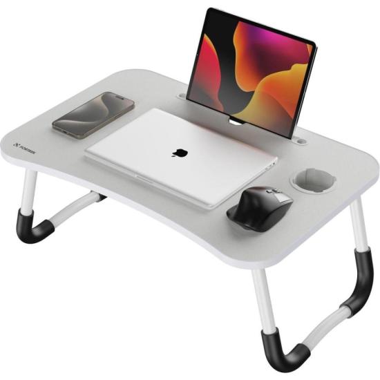 Mesa para Notebook Portátil Fortrek Lapdesk com Gaveta Embutida Branco por 150,43 à vista no boleto/pix ou parcele em até 6x sem juros. Compre na loja Fortrek!