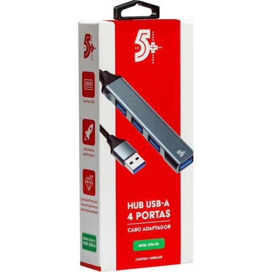 Hub USB-A 4 Portas USB-A DTC-01 5+ por 43,00 à vista no boleto/pix ou parcele em até 1x sem juros. Compre na loja Mundomax!