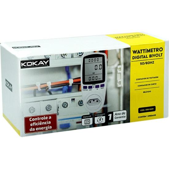 Alicate Wattímetro Digital Kokay Bivolt por 107,00 à vista no boleto/pix ou parcele em até 4x sem juros. Compre na loja Mundomax!