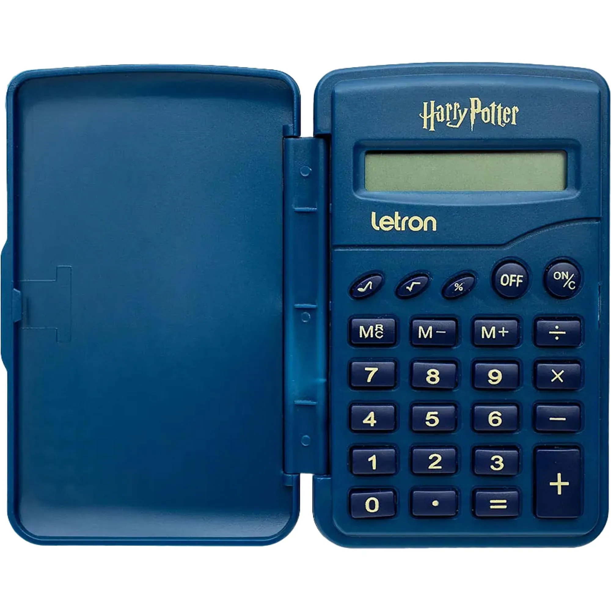 Calculadora Flip Letron Harry Potter 8 Dígitos Azul por 32,00 à vista no boleto/pix ou parcele em até 1x sem juros. Compre na loja Mundomax!