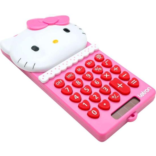 Calculadora Letron Hello Kitty 8 Dígitos Rosa por 60,00 à vista no boleto/pix ou parcele em até 2x sem juros. Compre na loja Mundomax!