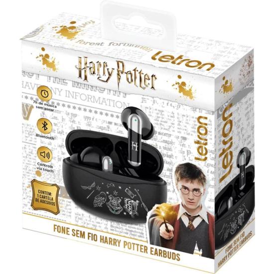 Fone de Ouvido Bluetooth Letron Harry Potter Preto por 159,00 à vista no boleto/pix ou parcele em até 6x sem juros. Compre na loja Mundomax!