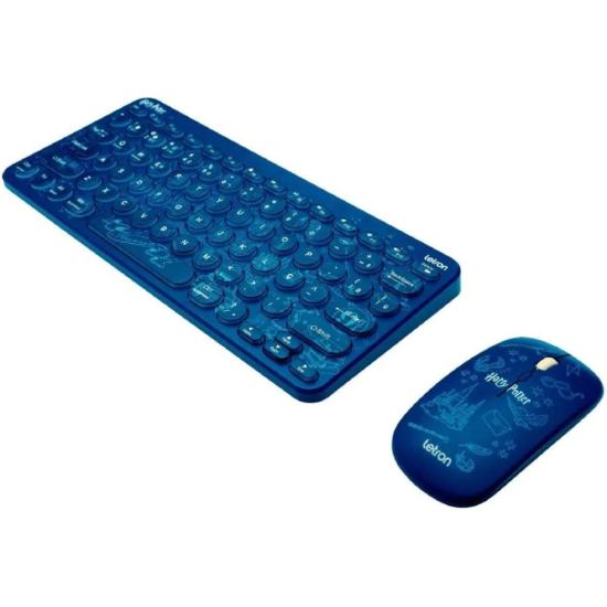 Kit Teclado e Mouse Sem Fio Letron Harry Potter Azul por 179,00 à vista no boleto/pix ou parcele em até 7x sem juros. Compre na loja Mundomax!