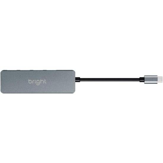 Hub USB 4 Portas Bright HB001 Tipo C 4k por 130,00 à vista no boleto/pix ou parcele em até 5x sem juros. Compre na loja Mundomax!