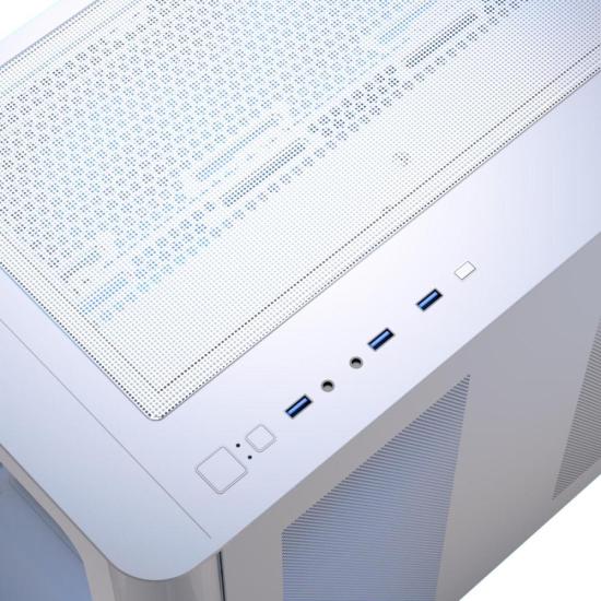 Gabinete Gamer Aerocool ATX P500C Branco Lateral Vidro por 759,90 à vista no boleto/pix ou parcele em até 10x sem juros. Compre na loja Aerocool!