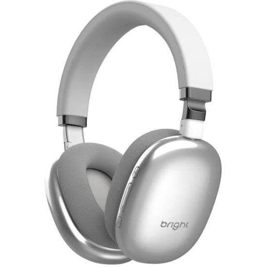 Headphone Bright Pilot Bluetooth Branco por 175,00 à vista no boleto/pix ou parcele em até 7x sem juros. Compre na loja Mundomax!