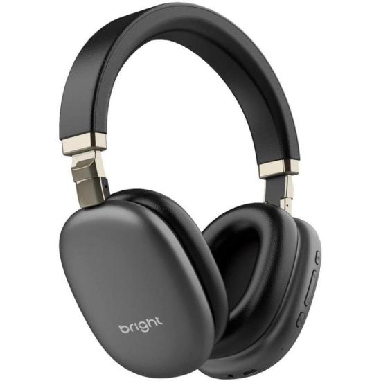 Headphone Bright Pilot Bluetooth Preto por 165,00 à vista no boleto/pix ou parcele em até 6x sem juros. Compre na loja Mundomax!