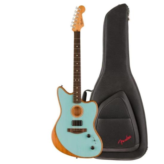 ギター Fender acoustasonic jazzmaster Violão Fender Acoustasonic Player Jazzmaster Antique Olive