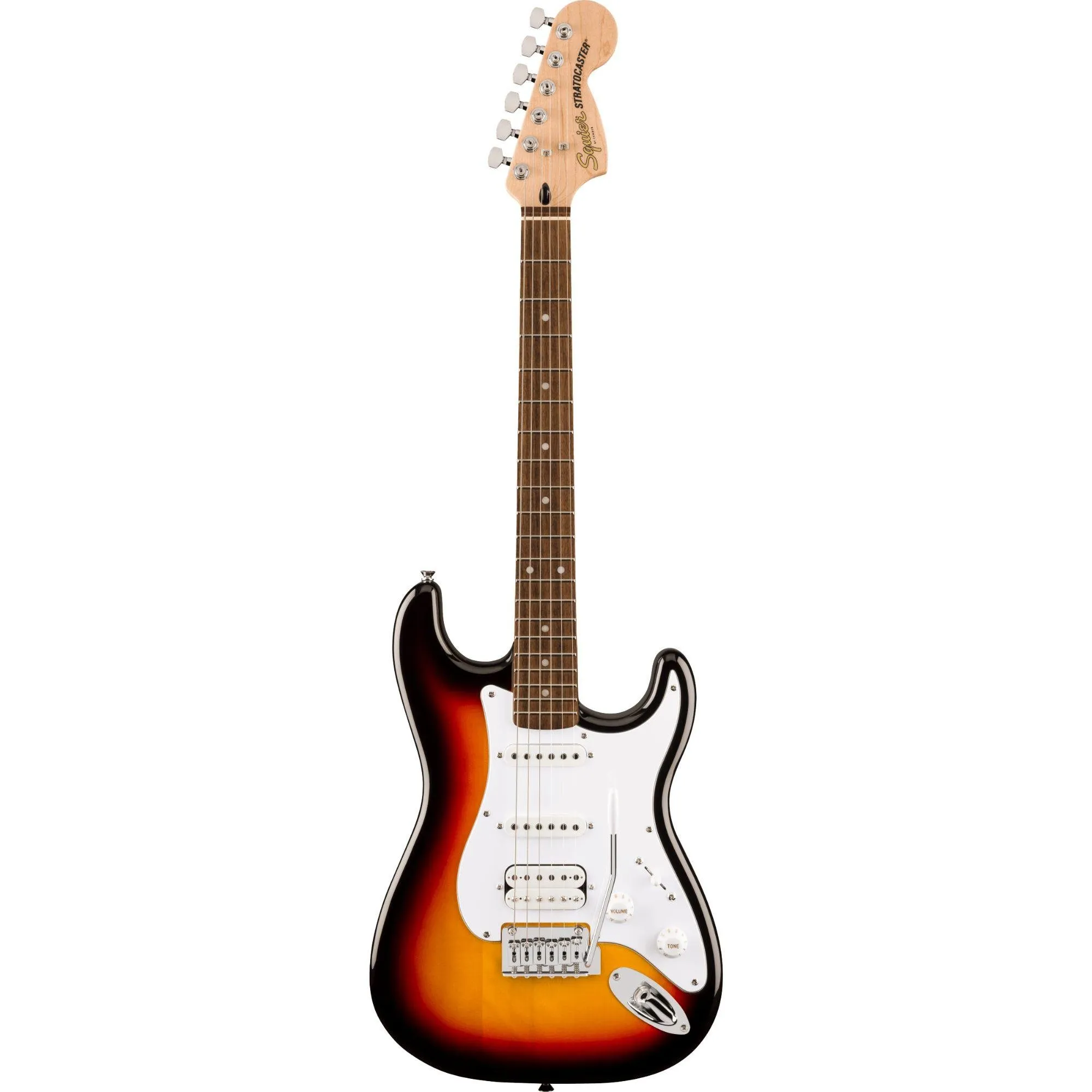 GUITARRA SQUIER STRATOCASTER AFFINITY SERIES JUNIOR HSS SUNBURST por 3.118,00 à vista no boleto/pix ou parcele em até 12x sem juros. Compre na loja Mundomax!