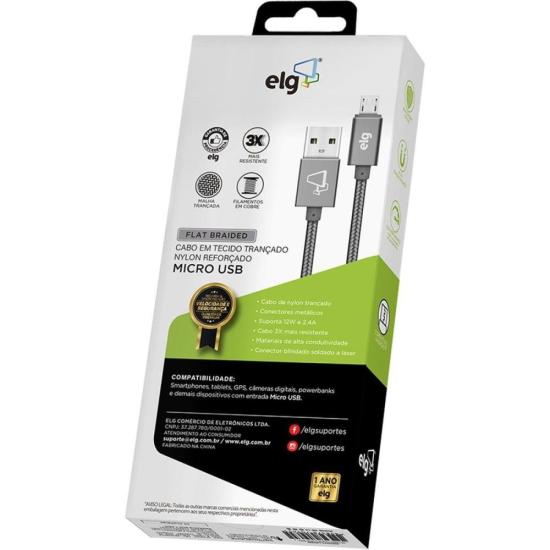 Cabo Micro USB M510BY 1m Preto ELG por 17,00 à vista no boleto/pix ou parcele em até 1x sem juros. Compre na loja Mundomax!