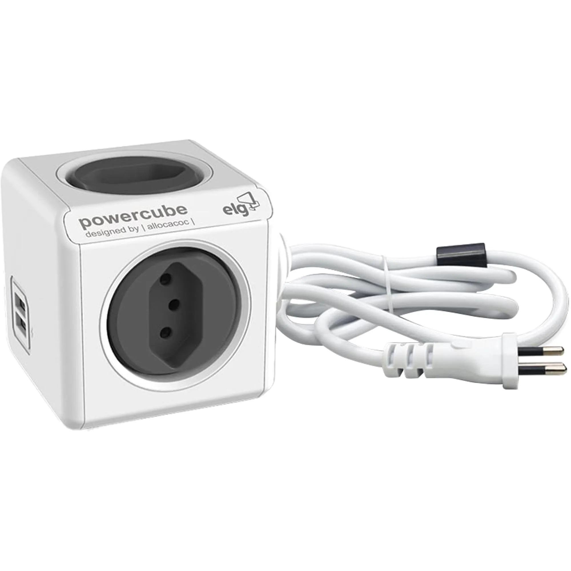 Adaptador Benjamim Múltiplo Powercube PWC-X4U/3M Bivolt ELG (85205)