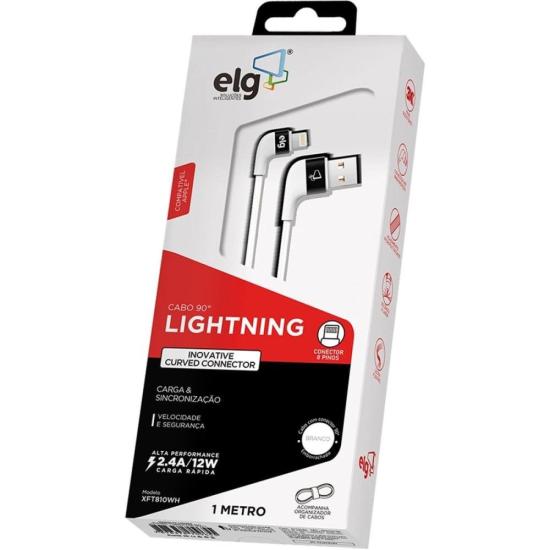Cabo Lightning 90º Branco XFT810WH ELG por 22,00 à vista no boleto/pix ou parcele em até 1x sem juros. Compre na loja Mundomax!