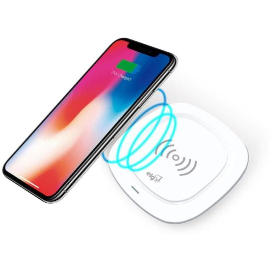 Carregador Wireless de Mesa ELG WQ1WH Branco por 51,00 à vista no boleto/pix ou parcele em até 2x sem juros. Compre na loja Mundomax!