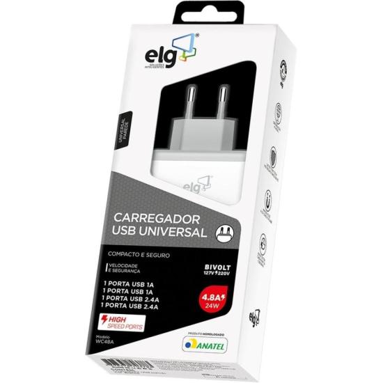 Carregador de Parede Universal USB WC48A ELG por 47,00 à vista no boleto/pix ou parcele em até 1x sem juros. Compre na loja Mundomax!
