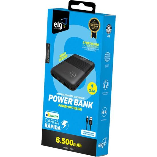 Bateria Portátil Power Bank 6500mAh PB65 ELG por 80,00 à vista no boleto/pix ou parcele em até 3x sem juros. Compre na loja Mundomax!