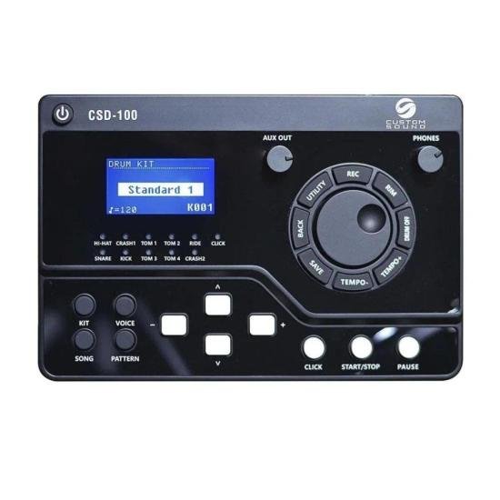 Bateria Eletrônica Custom Sound CSD 100 8 Pads com Bluetooth por 4.999,00 à vista no boleto/pix ou parcele em até 12x sem juros. Compre na loja Mundomax!