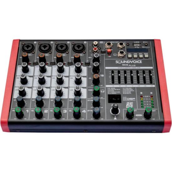 Mesa de Som Soundvoice MC6 PLUS 6 Canais por 967,00 à vista no boleto/pix ou parcele em até 10x sem juros. Compre na loja Mundomax!