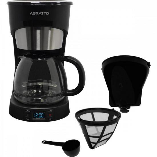 Cafeteira Programável Agratto Aroma Preta 127v por 249,00 à vista no boleto/pix ou parcele em até 9x sem juros. Compre na loja Mundomax!