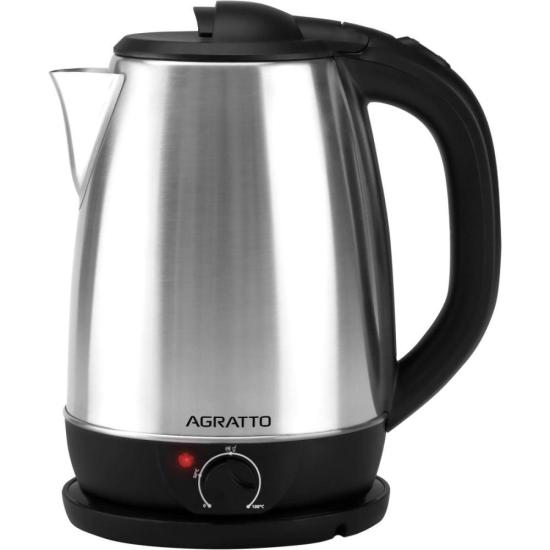 Chaleira Elétrica Agratto Aroma 2,2 Litros Inox 127v por 155,00 à vista no boleto/pix ou parcele em até 6x sem juros. Compre na loja Mundomax!
