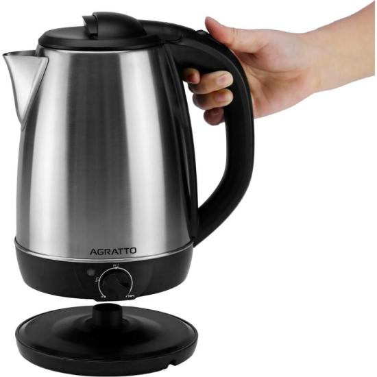 Chaleira Elétrica Agratto Aroma 2,2 Litros Inox 220v por 155,00 à vista no boleto/pix ou parcele em até 6x sem juros. Compre na loja Mundomax!